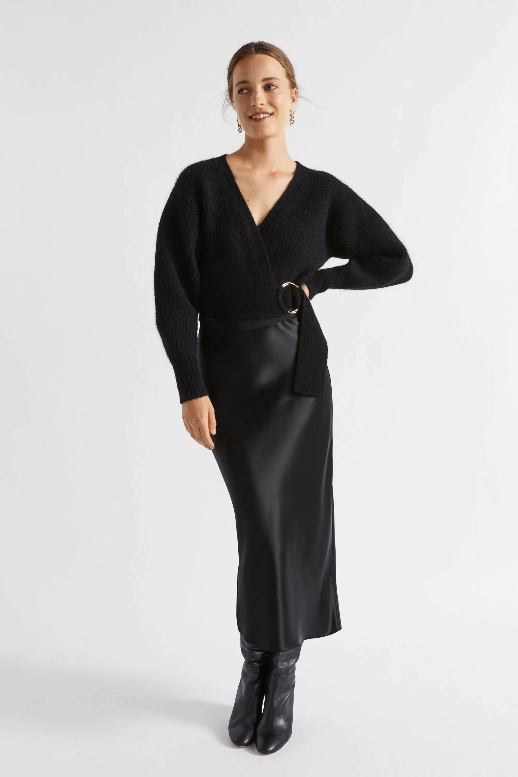 Woman Seed Heritage Knitwear & Sweaters-Wrap Front Sweater